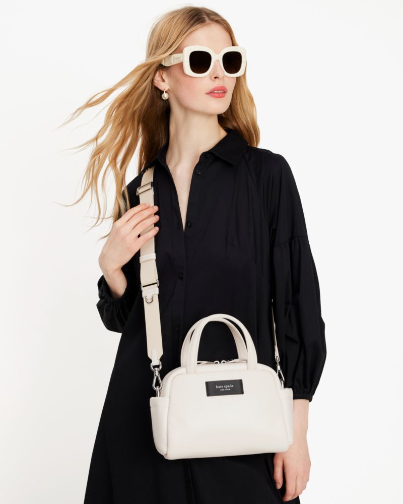KateSpade Puffed Satchel Parchment