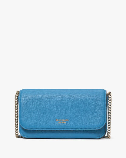 KateSpade Ava Flap Chain Wallet Back To School Blues