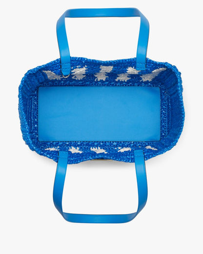 KateSpade Eden Striped Crochet Large Tote Blue Multicolor