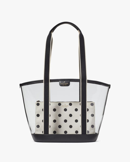KateSpade Clare See Through Tote Black Multi
