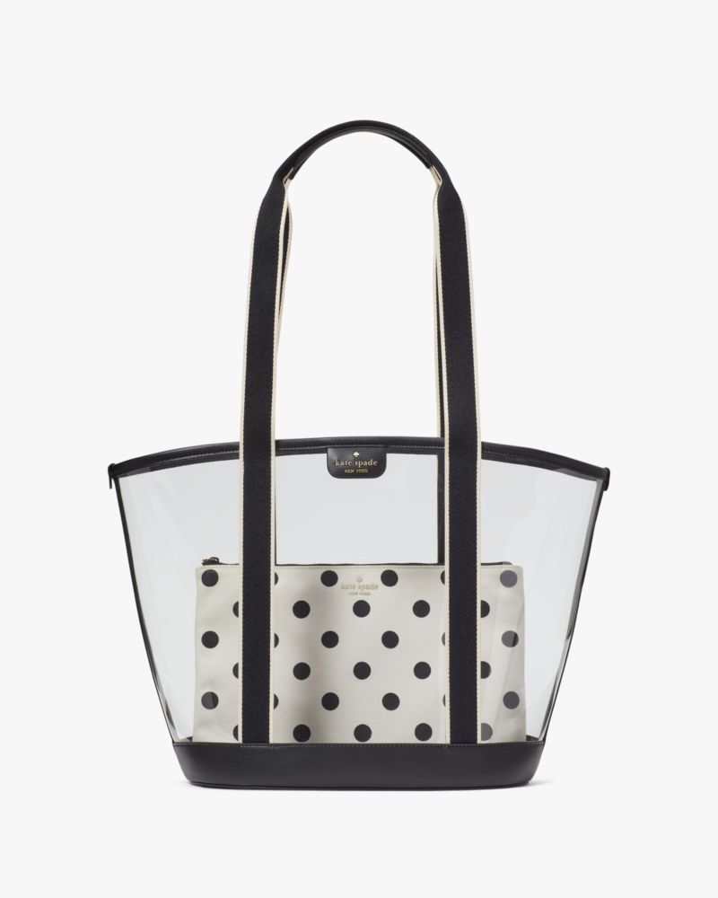 KateSpade Clare See Through Tote Black Multi