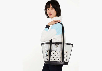 Clare See Through Tote Black Multi Black Multi