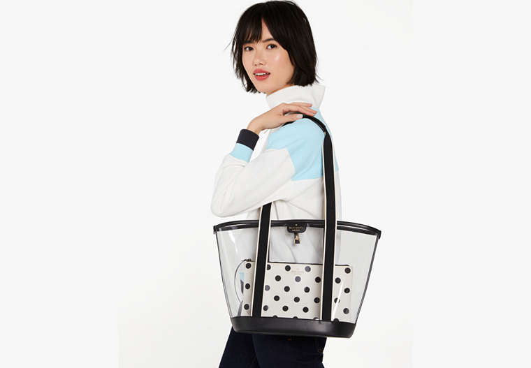 Clare See Through Tote Black Multi Black Multi