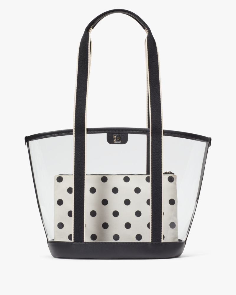 KateSpade Clare See Through Tote Black Multi