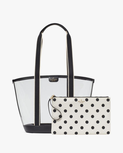 KateSpade Clare See Through Tote Black Multi