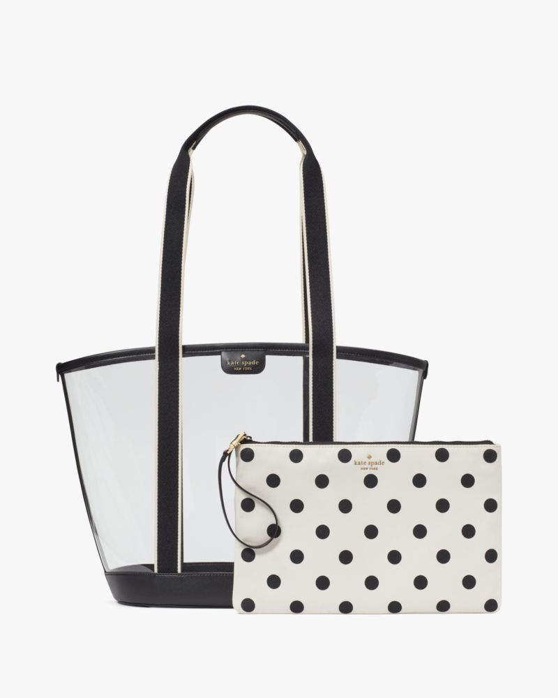KateSpade Clare See Through Tote Black Multi