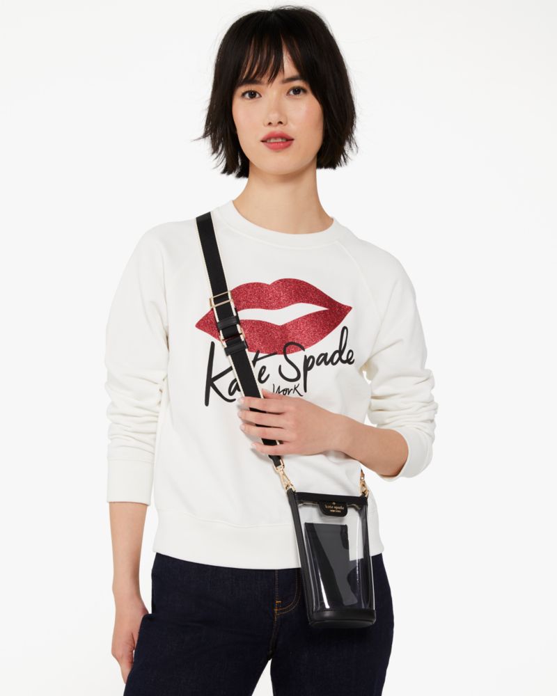 KateSpade Clare Clear Phone Crossbody Black Multi