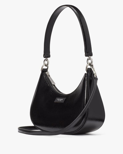 KateSpade Sam Icon Shiny Small Convertible Crossbody Black