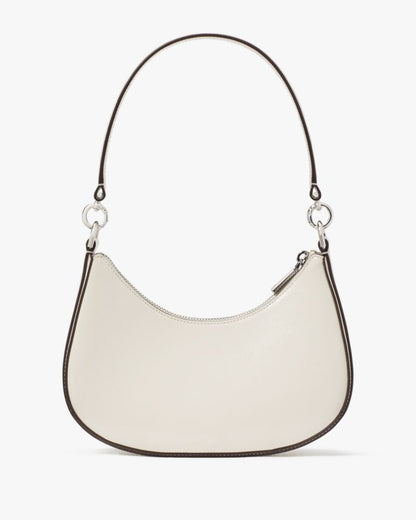 KateSpade Sam Icon Shiny Small Convertible Crossbody Parchment