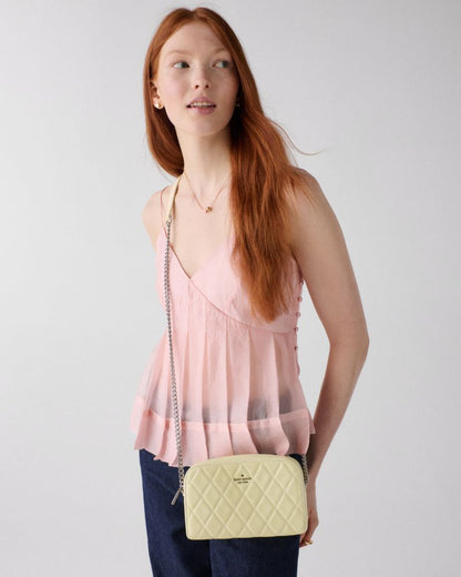 KateSpade Carey Chain Camera Bag Lemon Fondant