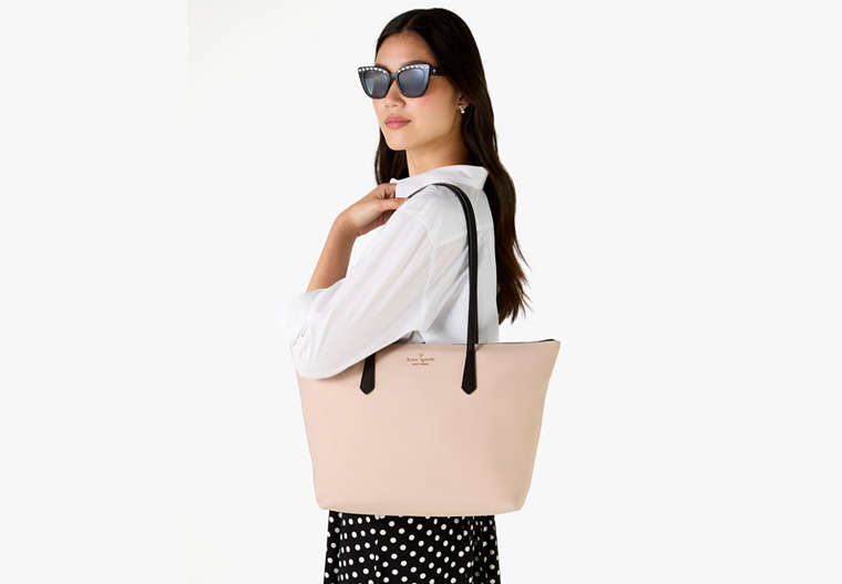 Kitt Nylon Medium Tote Warm Beige Multi Warm Beige Multi