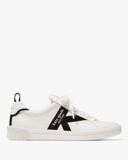Katespade K As In Kate Court Sneaker True White Black