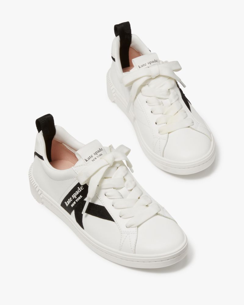 Katespade K As In Kate Court Sneaker True White Black