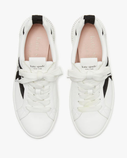 Katespade K As In Kate Court Sneaker True White Black