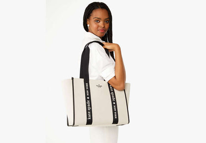 Kip Canvas Large Tote Natural Multi Natural Multi