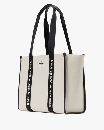 KateSpade Kip Canvas Large Tote Natural Multi