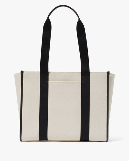 KateSpade Kip Canvas Large Tote Natural Multi