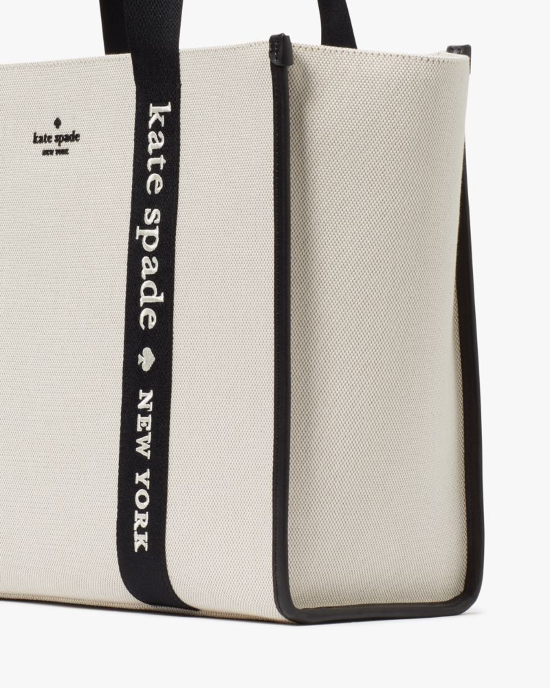 KateSpade Kip Canvas Large Tote Natural Multi