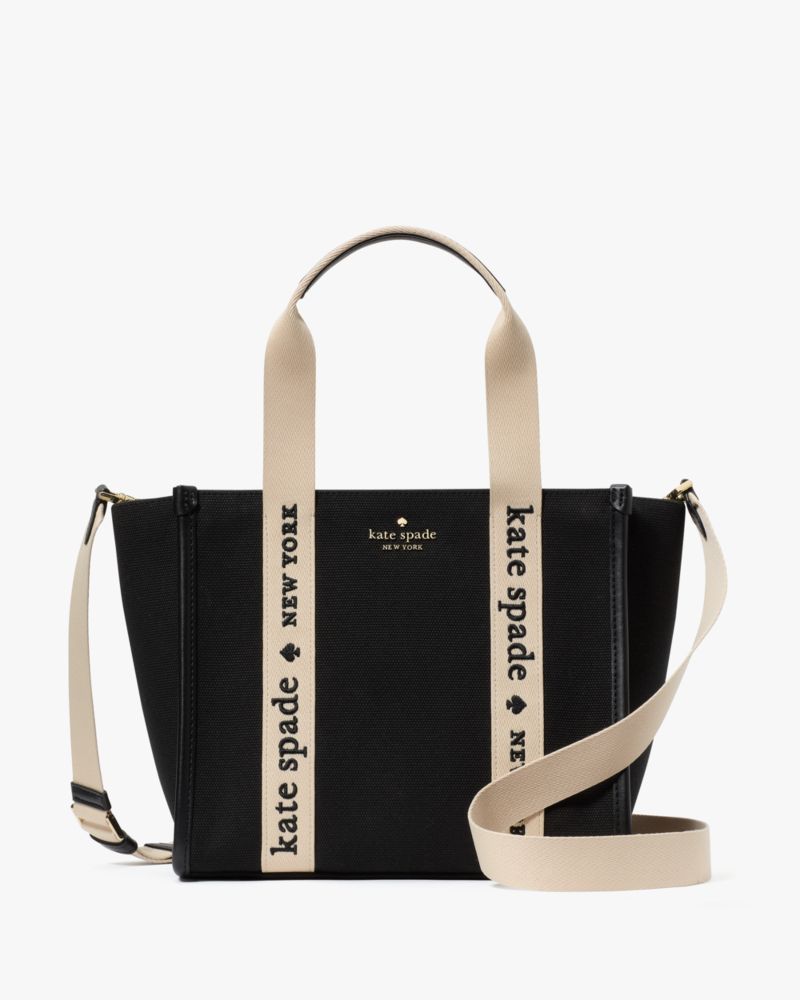 KateSpade Kip Canvas Small Tote Black