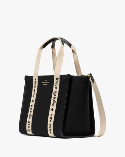 KateSpade Kip Canvas Small Tote Black
