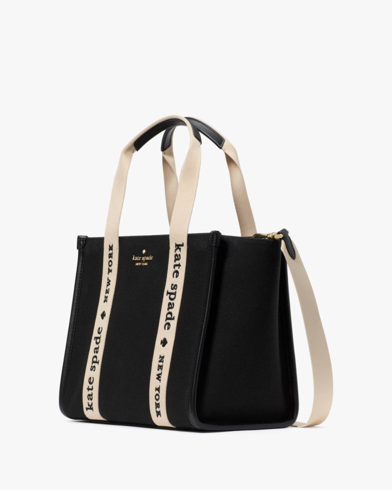 KateSpade Kip Canvas Small Tote Black