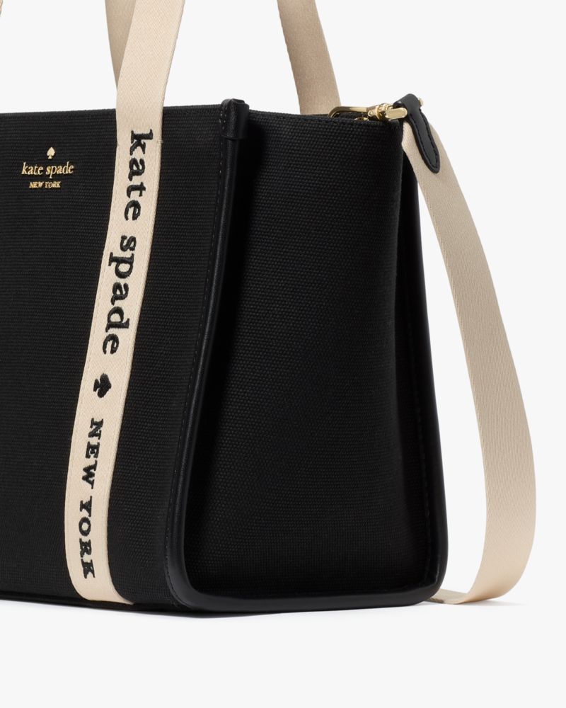KateSpade Kip Canvas Small Tote Black