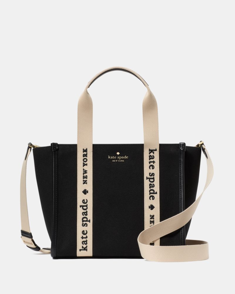 KateSpade Kip Canvas Small Tote Black