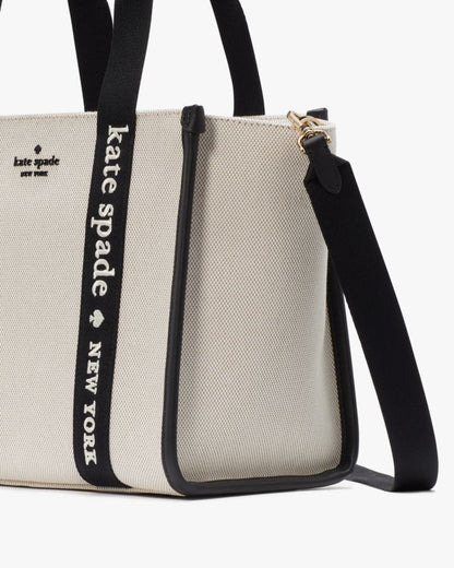 KateSpade Kip Canvas Small Tote Natural Multi