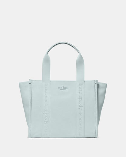 KateSpade Kip Canvas Small Tote Crisp Sky