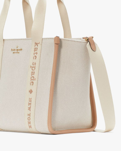 KateSpade Kip Canvas Small Tote Light Fawn Multi
