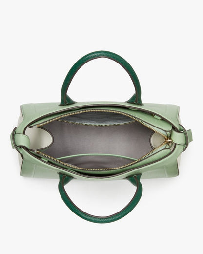 KateSpade Knott Colorblocked Medium Zip top Satchel Beach Glass Multi