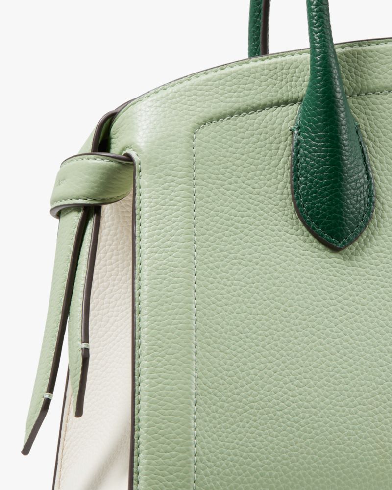 KateSpade Knott Colorblocked Medium Zip top Satchel Beach Glass Multi