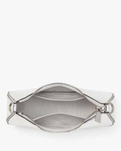 KateSpade Sam Icon Metallic Small Convertible Crossbody Silver
