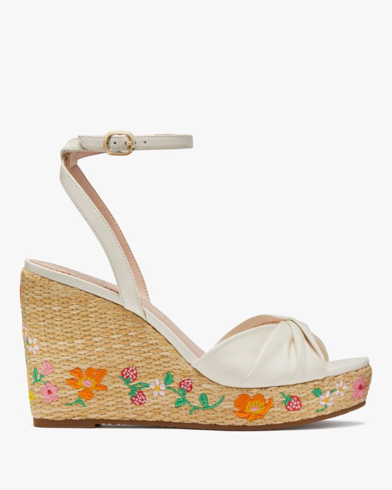 Katespade Tallulah Strawberry Garden Espadrilles Meringue