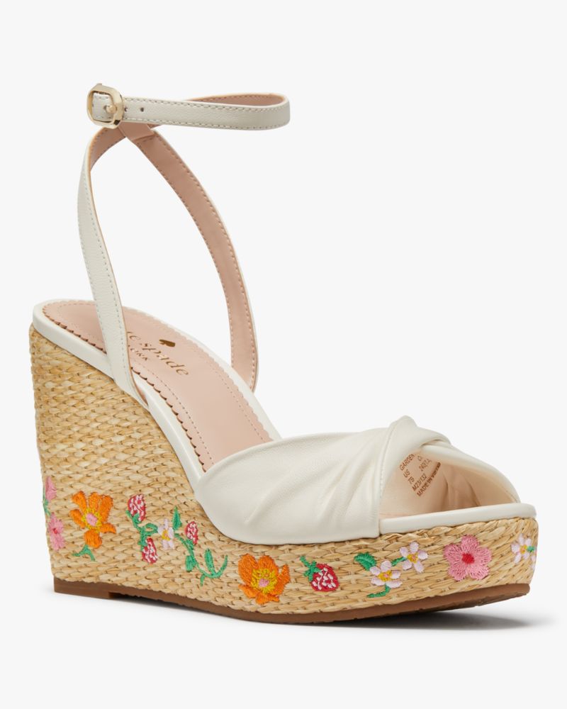 Katespade Tallulah Strawberry Garden Espadrilles Meringue