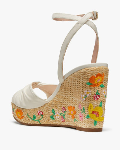 Katespade Tallulah Strawberry Garden Espadrilles Meringue