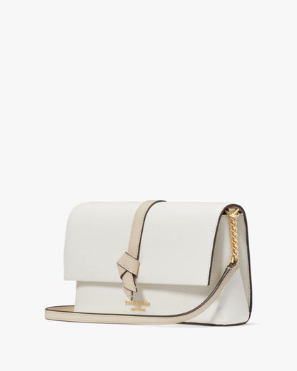 KateSpade Knott Colorblocked Flap Chain Crossbody Light Cream Multi