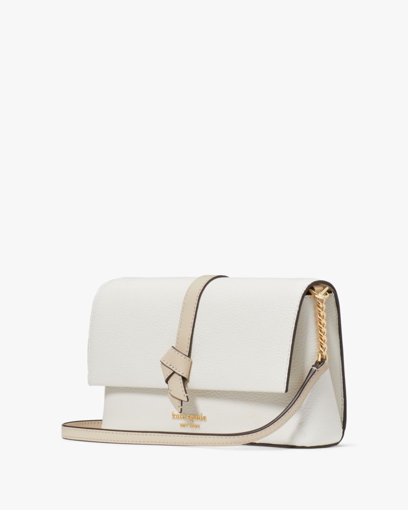 KateSpade Knott Colorblocked Flap Chain Crossbody Light Cream Multi