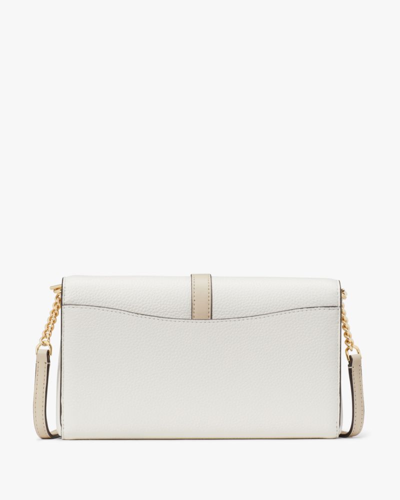 KateSpade Knott Colorblocked Flap Chain Crossbody Light Cream Multi