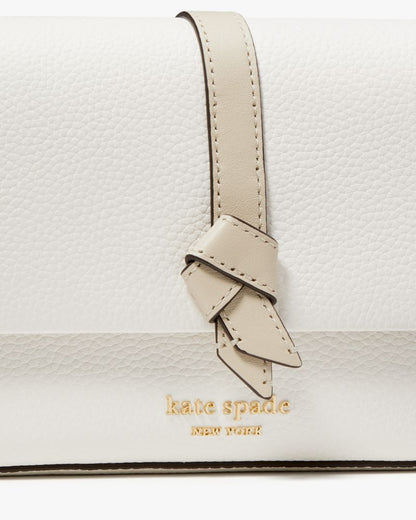 KateSpade Knott Colorblocked Flap Chain Crossbody Light Cream Multi