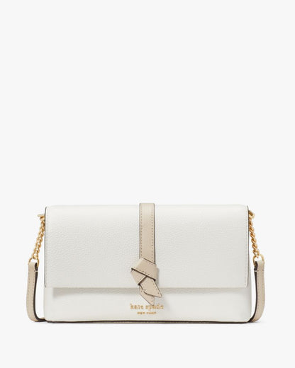 KateSpade Knott Colorblocked Flap Chain Crossbody Light Cream Multi
