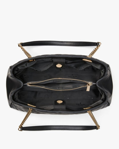 KateSpade Carey Quilted Tote Black