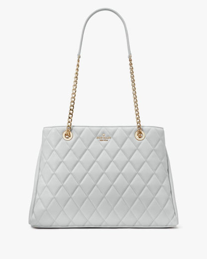 KateSpade Carey Quilted Tote Stone Path