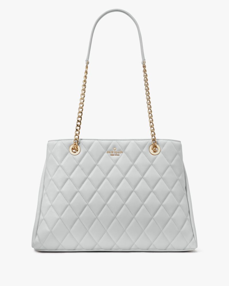KateSpade Carey Quilted Tote Stone Path