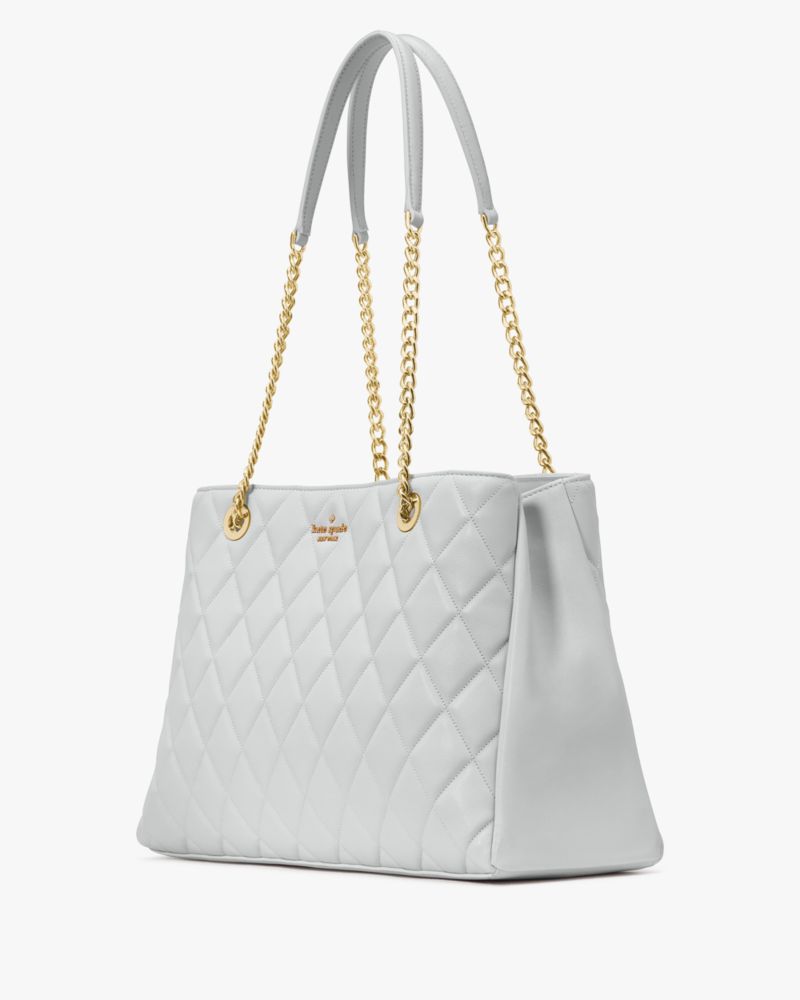 KateSpade Carey Quilted Tote Stone Path