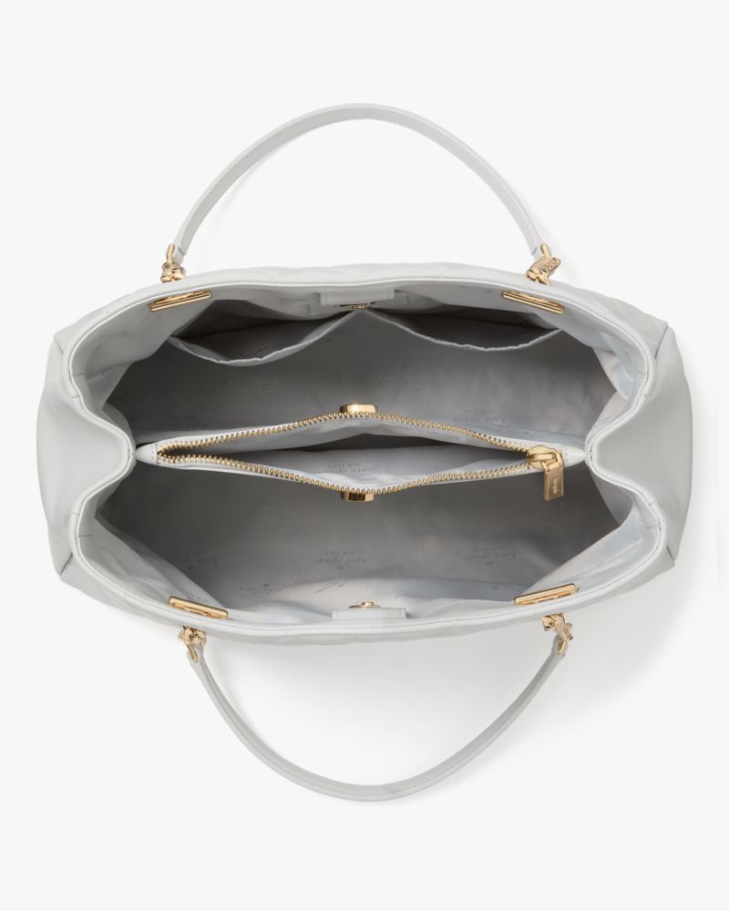 KateSpade Carey Quilted Tote Stone Path