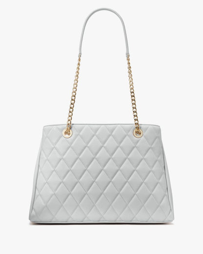 KateSpade Carey Quilted Tote Stone Path