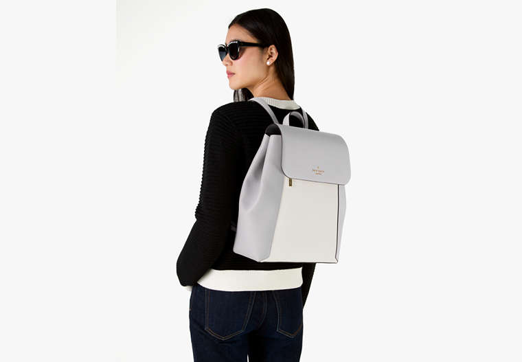 Lena Colorblock Large Flap Backpack Mountain Grey Multi Mountain Grey Multi