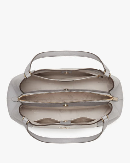 KateSpade Lena Colorblock Large Triple Compartment Shoulder Bag Mountain Grey Multi