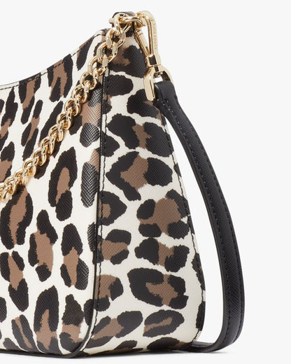 KateSpade Margot Spotted Leopard Medium Convertible Crossbody Cream Multi
